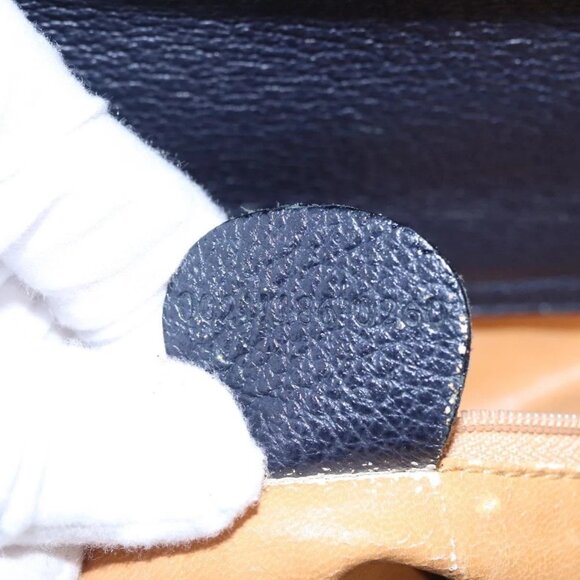 GUCCI Bamboo Hand Bag Suede Leather Navy Auth - Picture 13 of 16